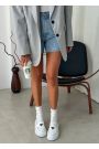 Туфлі лофери жіночі шкіряні білий EMILY 8219-28