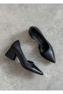 Туфли Laura кожа черные на маленьком каблуке 8233-28