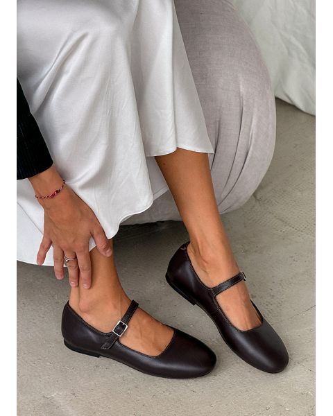 Туфли женские кожаные черные Mary Jane 8234-28 Туфли женские кожаные черные Mary Jane 8234-28