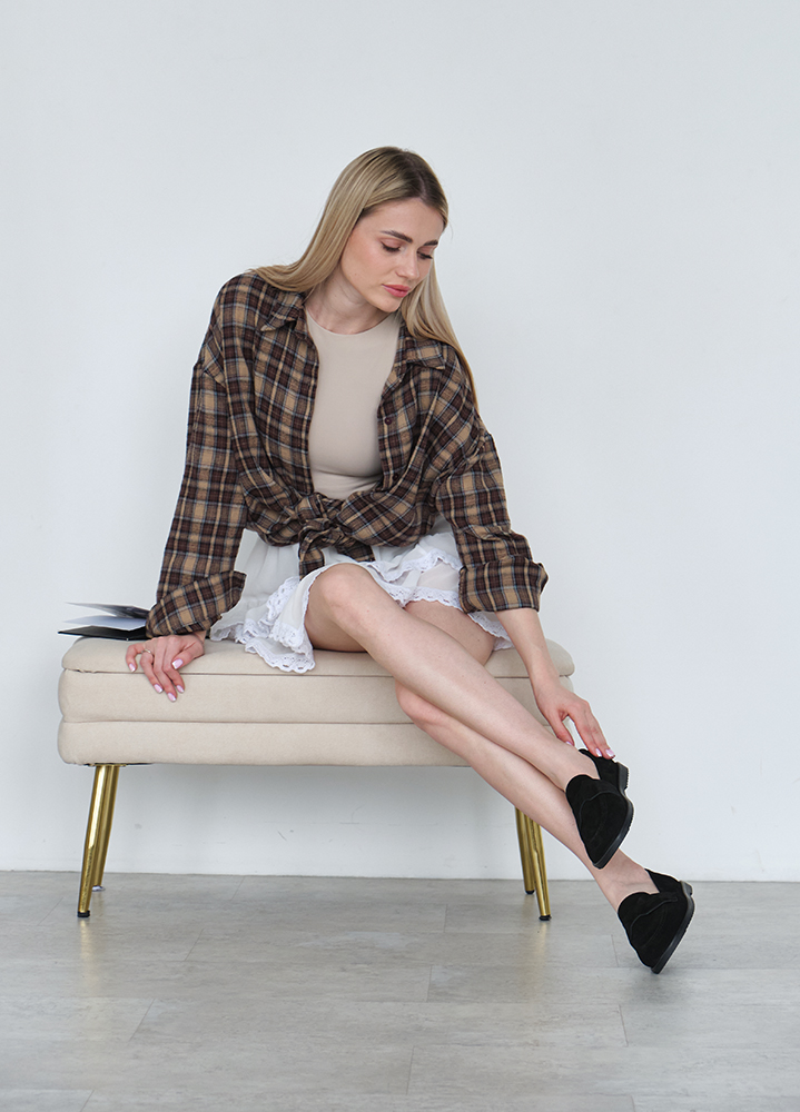 Туфли Barefoot женские замшевые черные 8468-28