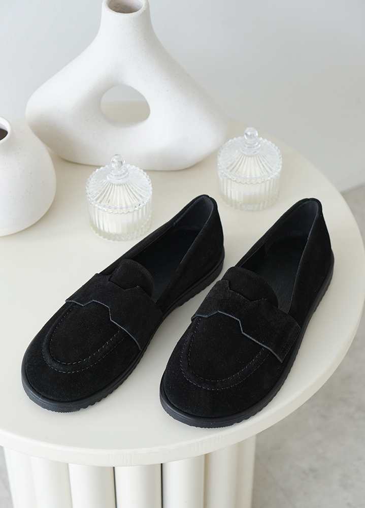 Туфли Barefoot женские замшевые черные 8468-28