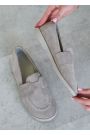 Туфлі Barefoot жіночі замшеві сірі 8472-28