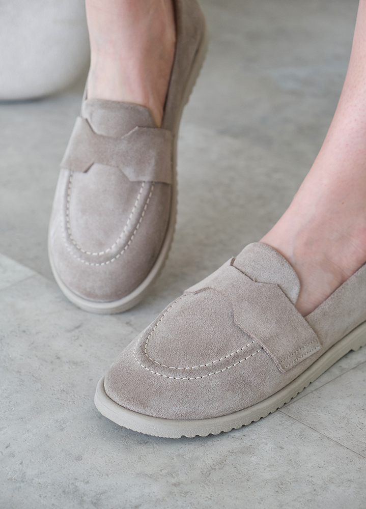 Туфлі Barefoot жіночі замшеві сірі 8472-28