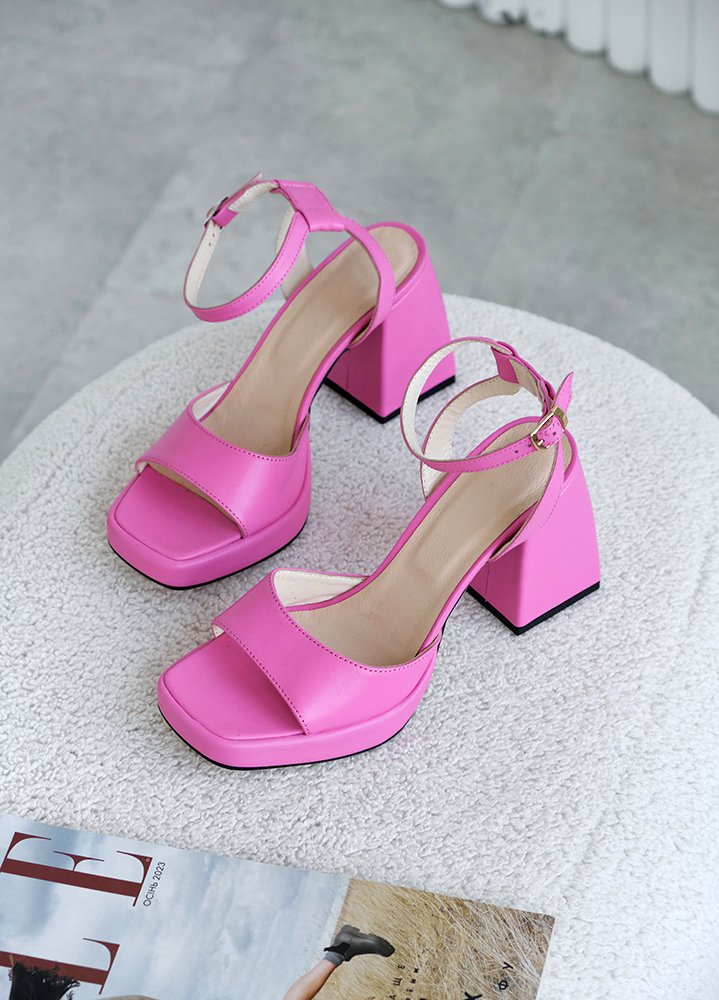 Босоніжки CREDO фуксія шкіра 8473-28