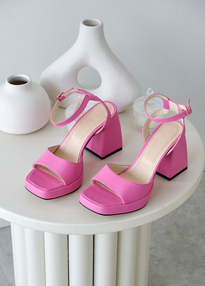 Босоніжки CREDO фуксія шкіра 8473-28