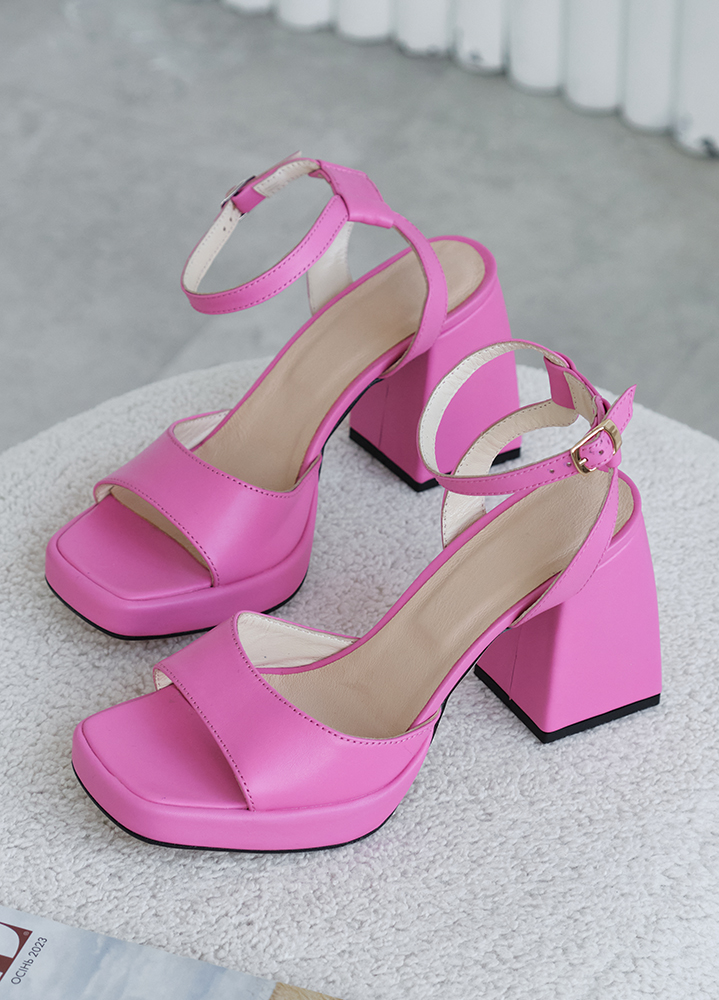 Босоніжки CREDO фуксія шкіра 8473-28