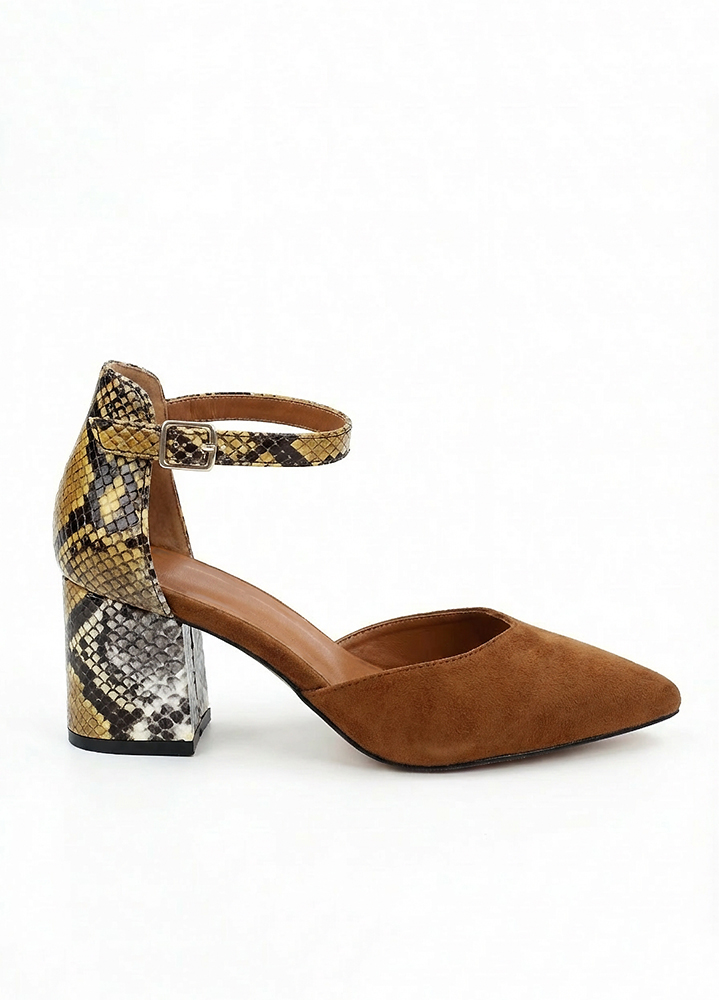 Туфли Mimoza замшевые коричневые на каблуке 8593-28