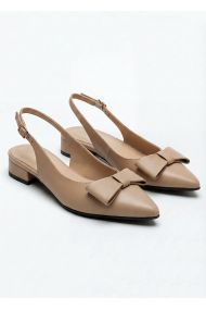 Туфли Bant кожа беж на маленьком каблуке 8601-28