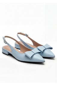 Туфли Bant кожа голубая на маленьком каблуке 8602-28