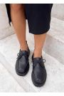 Туфлі жіночі літні шкіряні чорні з перфорацією 8625-28