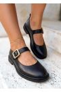 Туфли женские кожаные черные Mary Jane 8630-28