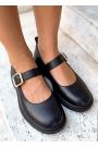 Туфли женские кожаные черные Mary Jane 8630-28