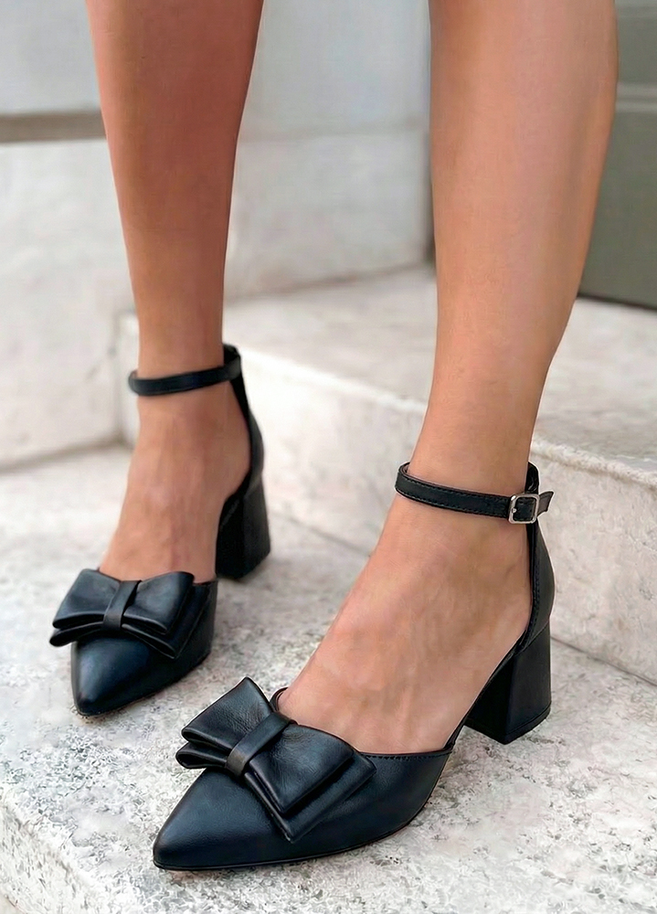Туфлі BANT шкіра чорна на маленьких підборах 8635-28