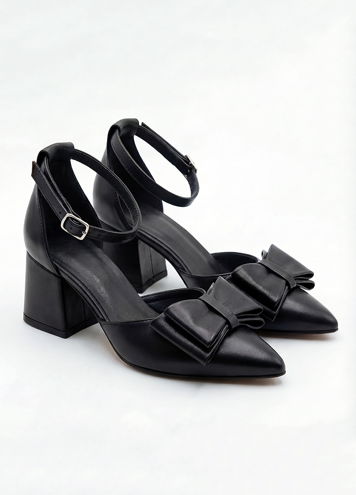 Туфлі BANT шкіра чорна на маленьких підборах 8635-28