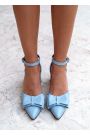 Туфлі BANT на маленьких підборах блакитна шкіра 8636-28