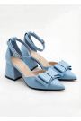 Туфлі BANT на маленьких підборах блакитна шкіра 8636-28