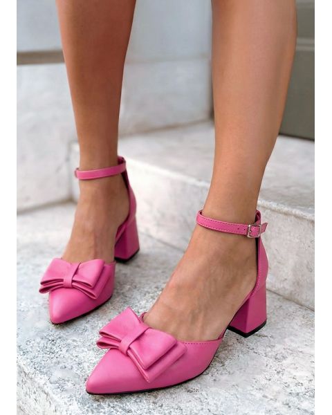 Туфли BANT на маленьком каблуке фуксия кожа 8637-28