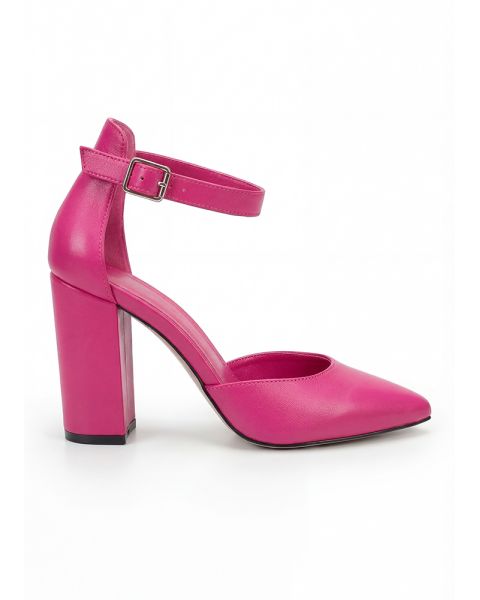 Туфли Bogemiya кожаные фуксия на каблуке 8656-28 Туфли Bogemiya кожаные фуксия на каблуке 8656-28