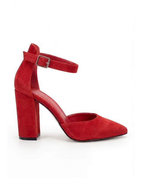 Туфли Bogemiya замшевые красные на каблуке 8658-28 Туфли Bogemiya замшевые красные на каблуке 8658-28