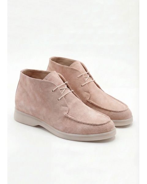 Черевики лофери жіночі пудра замша LORO 8661-28