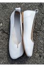 Туфлі балетки білі Barefoot шкіряні 8696-28