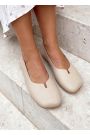 Туфлі балетки бежеві Barefoot шкіряні 8697-28