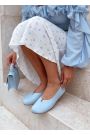 Туфлі балетки блакитні Barefoot шкіряні 8698-28