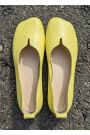 Туфли желтые балетки Barefoot кожаные 8699-28