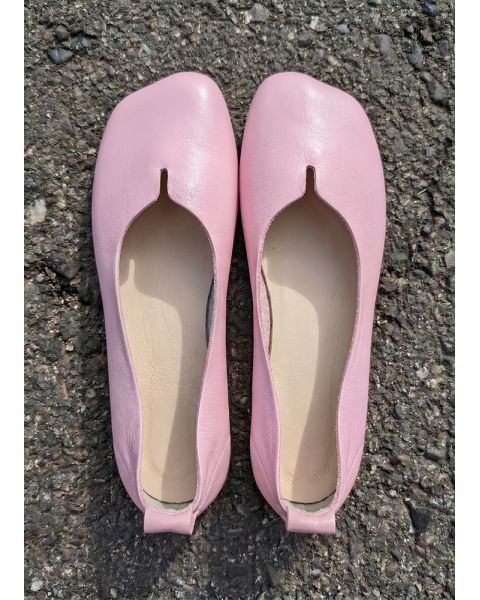 Туфлі балетки рожеві Barefoot шкіряні 8695-28 Туфлі балетки рожеві Barefoot шкіряні 8695-28