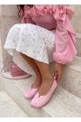 Туфлі балетки рожеві Barefoot шкіряні 8695-28