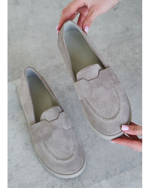 Туфлі Barefoot жіночі замшеві сірі 8472-28 Туфлі Barefoot жіночі замшеві сірі 8472-28