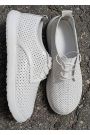 Туфлі Barefoot шкіряні білі з перфорацією літні 8681-28