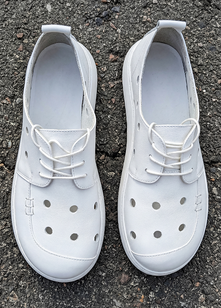 Туфлі жіночі літні Barefoot шкіряні білі 8685-28