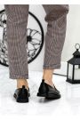 Туфлі лофери жіночі шкіряні чорні Twist 7809-28