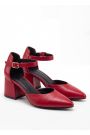 Туфлі Mimoza шкіра червоні на маленьких підборах 8592-28