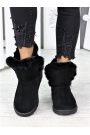 Уггі жіночі натуральна замша чорні 7228-28