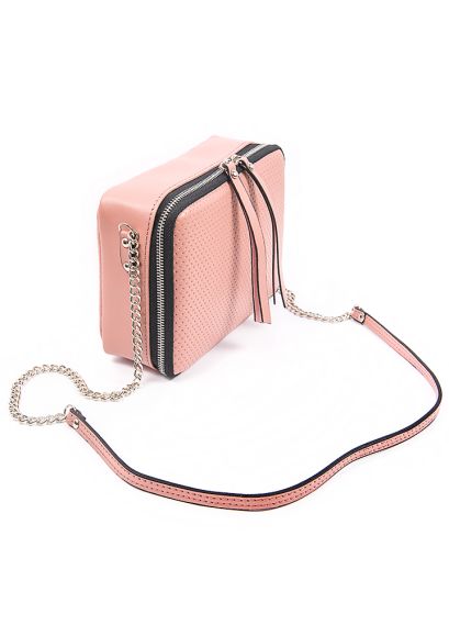 Клатч кожаный пудра 7087-11