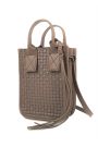Сумка mini натуральная кожа беж 8380-11