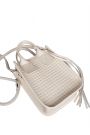 Сумка mini натуральная кожа крем 8381-11