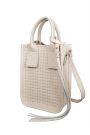 Сумка mini натуральная кожа крем 8381-11