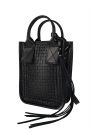 Сумка mini натуральная кожа черный 8382-11