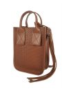 Сумка mini натуральная кожа brown 8385-11