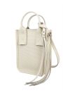 Сумка mini натуральная кожа крем 8389-11