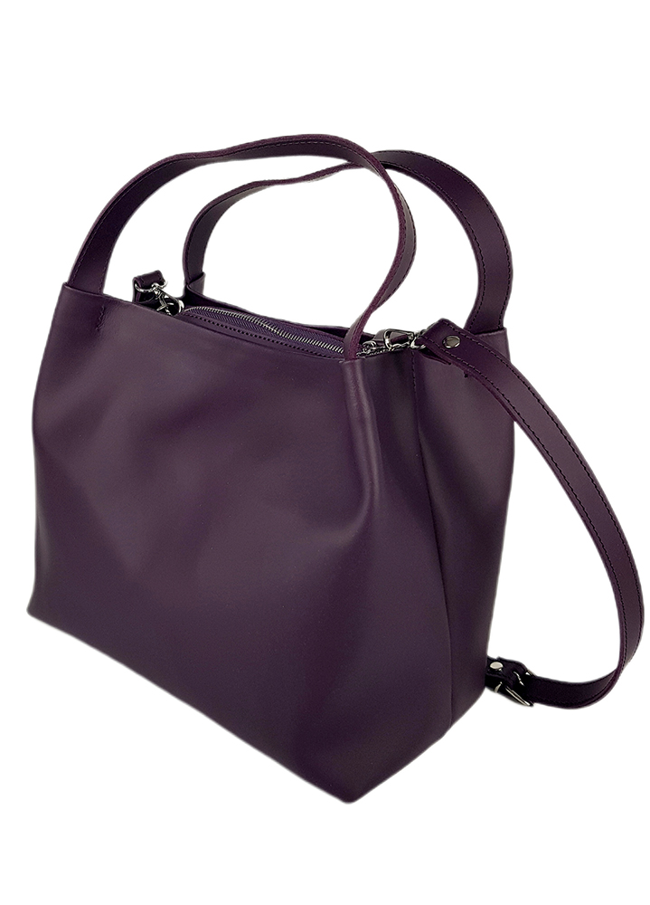 Сумка BIG натуральная кожа бургунди 8485-11