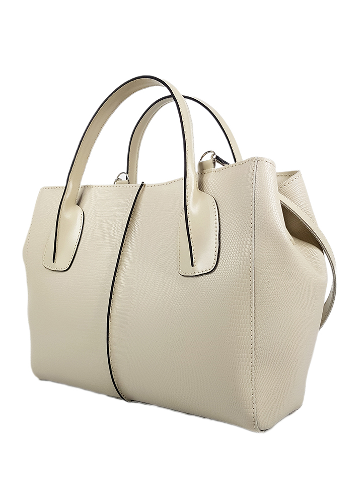 Сумка BIG натуральная кожа беж 8495-11