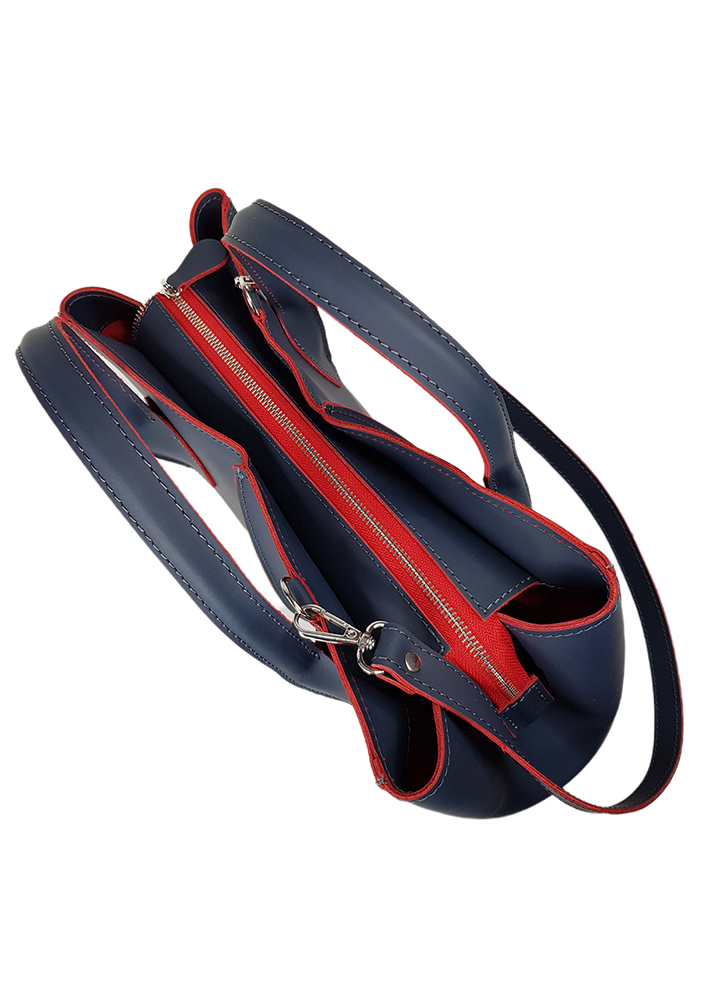 Сумка BIG натуральная кожа синий 8500-11