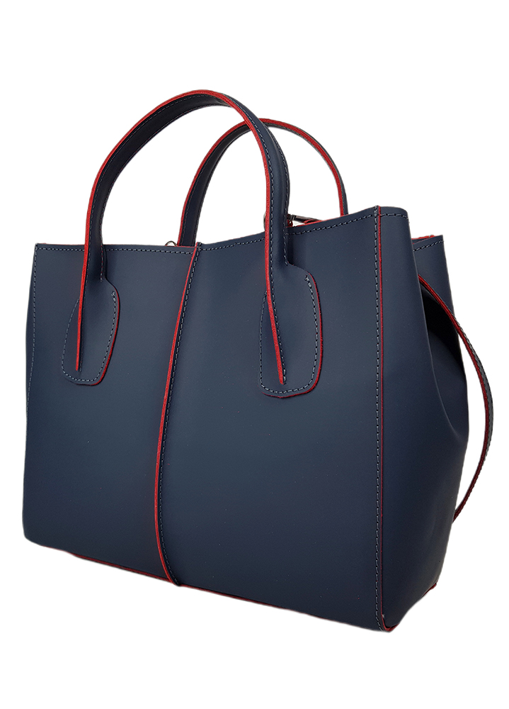 Сумка BIG натуральная кожа синий 8500-11