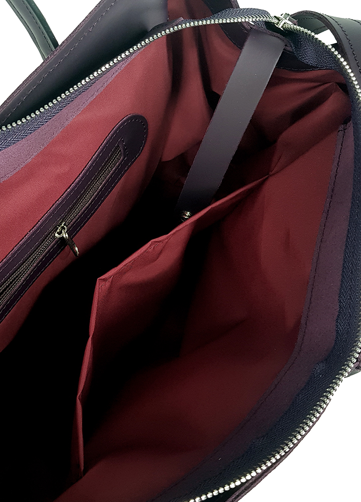 Сумка BIG натуральная кожа бургунди 8501-11