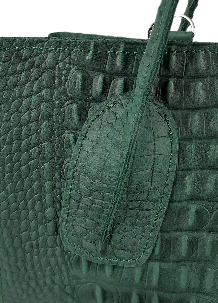 Сумка BIG натуральная кожа зеленая 8504-11