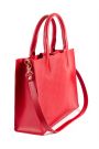 Сумка женская кожаная большая красная Classic 6761-11